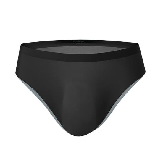 Summer Ultra-Thin Ice Silk Sexy Men Briefs Translucent Low-rise Seamless 3D U Convex