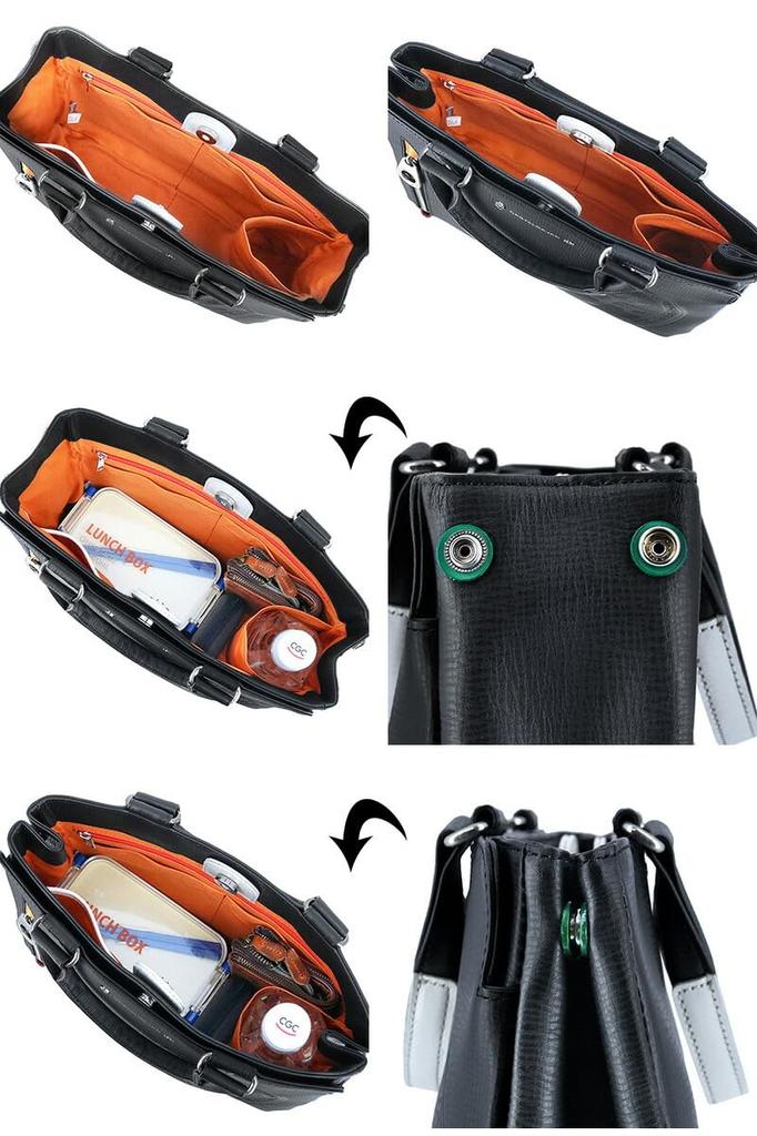 Castelbajac Dence Driving Tote Bag, Sizes B5, A5, and B6, 72511, Men's and Women's, Orange