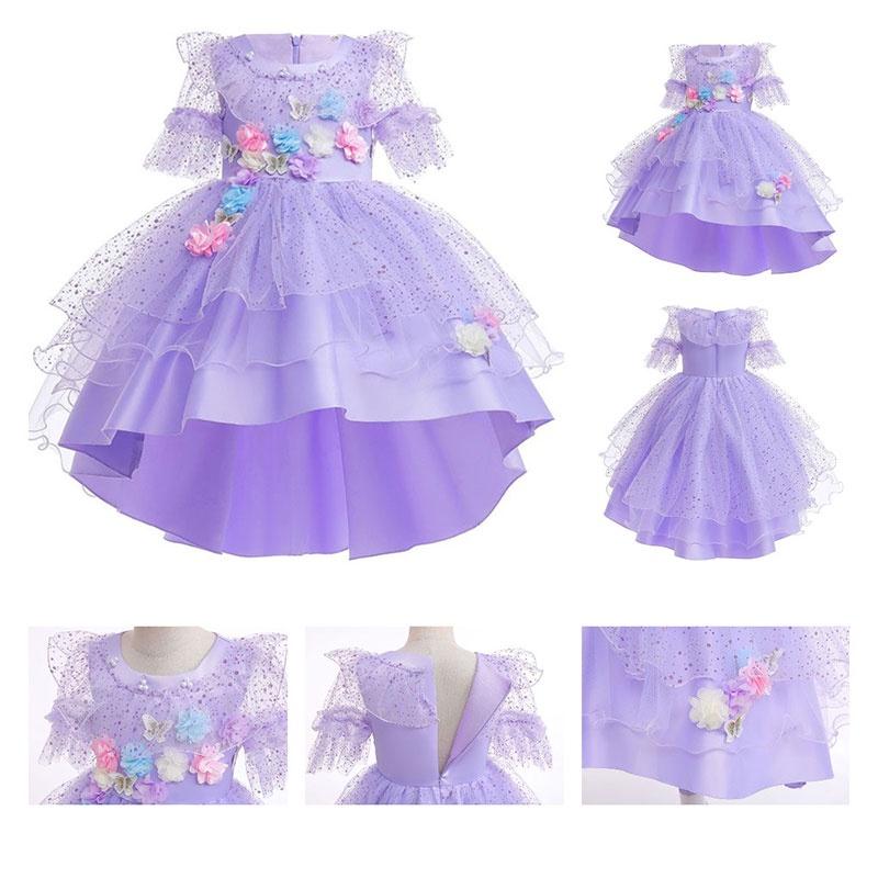 Incantevole Vestito da Principessa Casa Magica con Chiffon a Pois