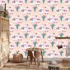 Wallpaper Cheerful Llamas, Cacti and Flowers for Living Room and Bedroom 50x1000