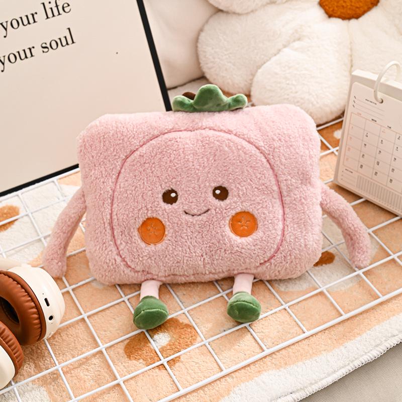 Cartoon Rechargeable Explosion-Proof Hot Water Bottle - Detachable Hand Warmer for Girls, Bed, and Abdomen.