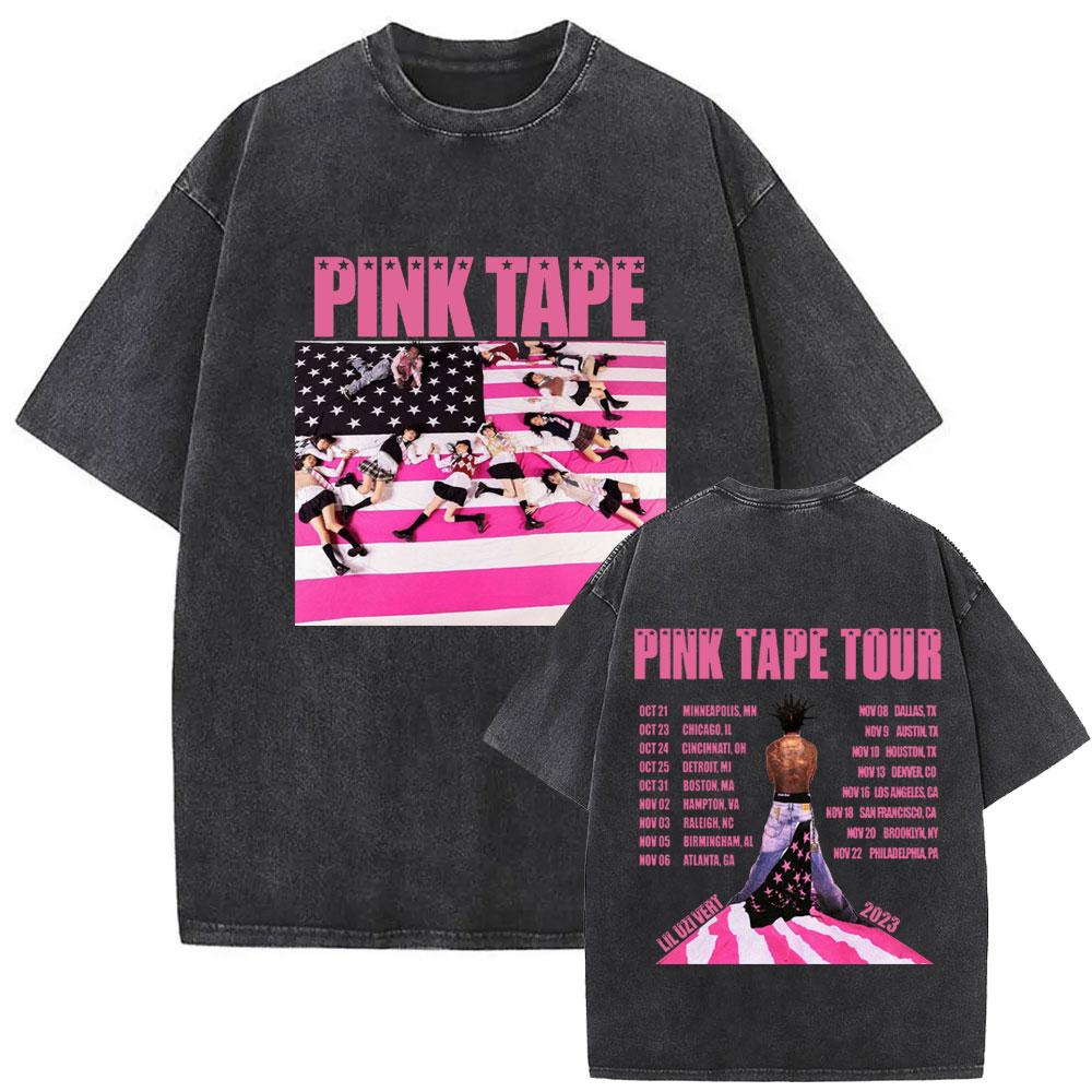 

Rapper Lil Uzi Vert Vintage Washed T Shirts Mens Women Hip Hop Short Sleeve Oversized Streetwear Fashion Tshirts Tops Unisex S