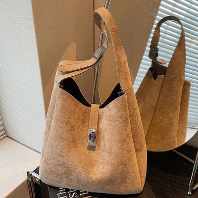 Autumn Simple Commuter Bag Women's 2025 New Korean Version Casual Large-capacity Underarm Bag Wide Shoulder Strap Shoulder Bag Bag