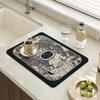 Water Absorbent Kitchen Countertop Mat - Draining & Drying for Cups and Dishes, Heat Insulation Pad, Coffee Machine Mat.