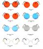 Versatile European-American Steampunk Metal Sunglasses with Spring Legs - Model 58028