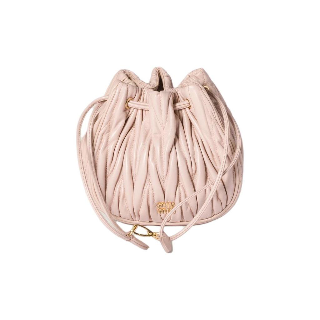 Miu Miu Matelassé Logo Lambskin Clutch Women clutch Pink 5ND022_AFPP_F0236