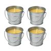 Outdoor Repellent Pack 4 Citronella Candles with Metal Bucket – 12h Duration