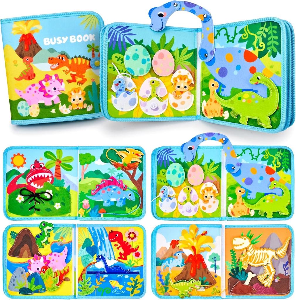 Montessori Portable Felt Busy Board for Children's Clothing Early Learning Cloth Puzzle Learning Board Toy Gift