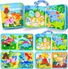 Montessori Portable Felt Busy Board for Children's Clothing Early Learning Cloth Puzzle Learning Board Toy Gift