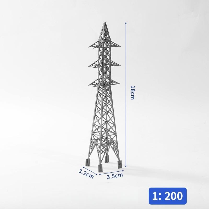 1 stk 1:100/1:200 Højvoltsmast Modellering Jernbane Tog Sandbord Scene Layout Samling Legetøj Mini Model Elektrisk Kraftmast