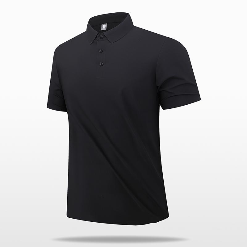 Men s Navy Blue Solid Short Sleeve Performance Polo Shirt M чёрный