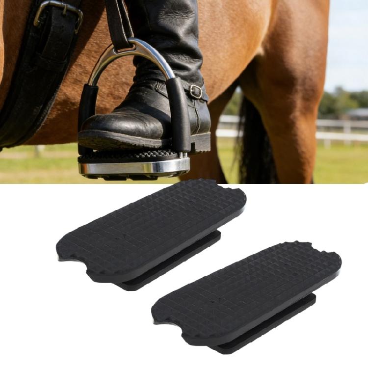 1 Pair High Friction Stirrups Pads Set Of 2 From Strong Plastic Materials Ensures Safety During Horseback Horse Riding