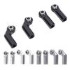 4Pcs RC Car Ball Joint for 1/10 Model Car M4 Metal CW Positive Thread 7.0 Tool 2 Curved 2 Straight