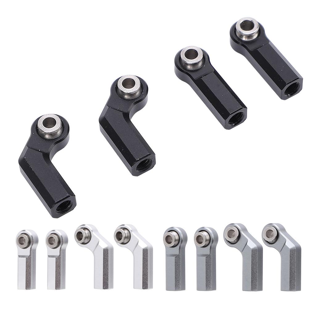 4Pcs RC Car Ball Joint for 1/10 Model Car M4 Metal CW Positive Thread 7.0 Tool 2 Curved 2 Straight