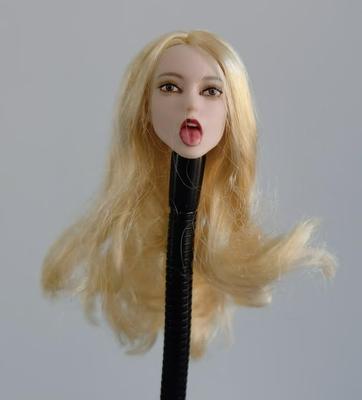 Spielzeug und Hobbys Maßstab Actionfigur kompatibel mit TBLeague und anderen schönen Mädchen mit Gesicht Zunge herausstreckend Perlmuttweiß Lang Europäisch und