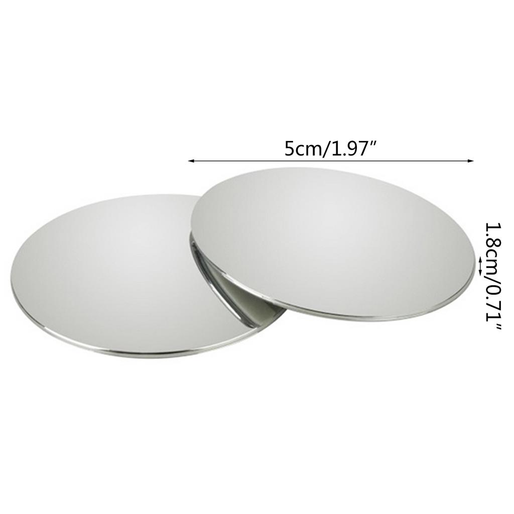 Driver Passenger Side Stick-On Adjustable Blind Spot Mirrors Pack of 2 Convex Mirror Frameless Side Rear View Mirror