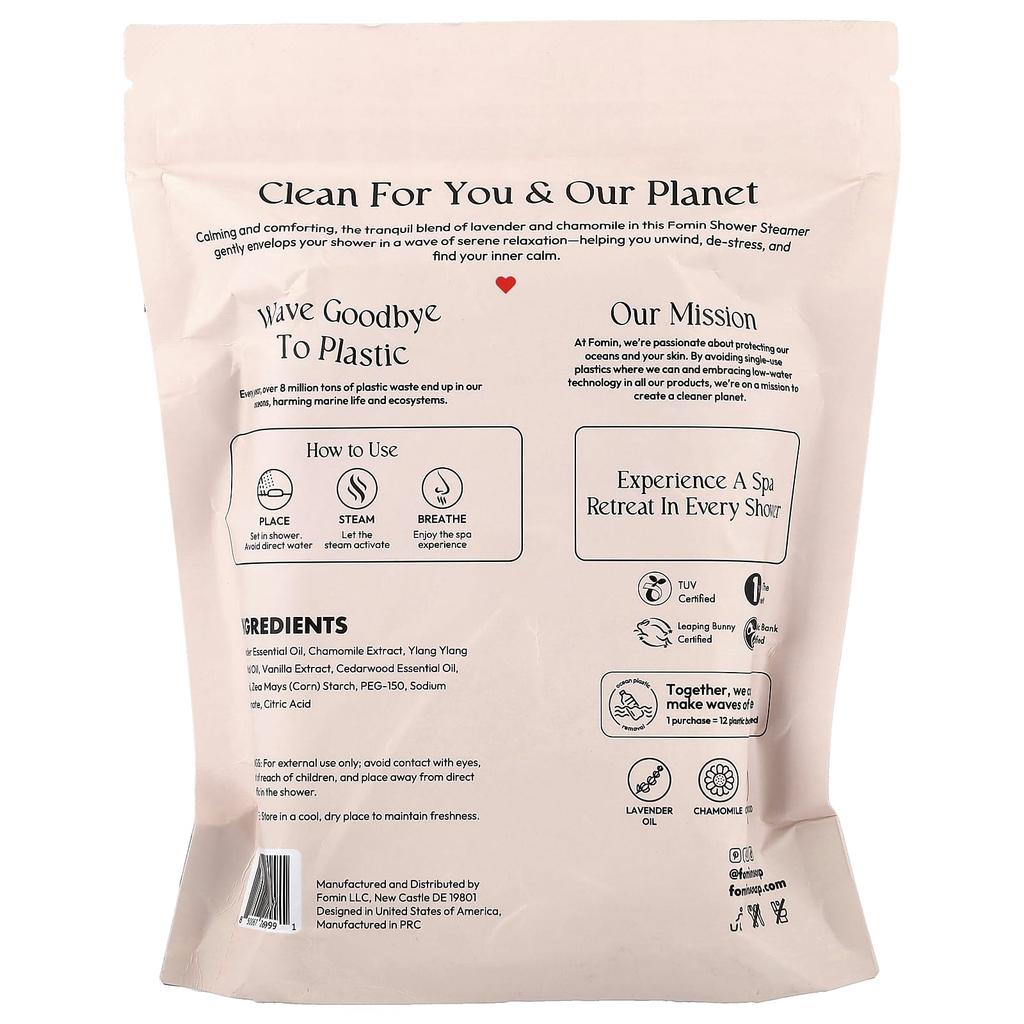 Fomin, Shower Steamer, Lavender Dream, 12 Tablets