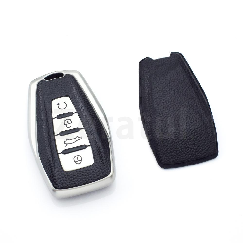 Leather Car Key Cover Case For Geely Coolray Atlas Boyue Nl3 Emgrand X7 Ex7 Suv Gt Gc9 Borui Car Shell Holder Bag Accessories