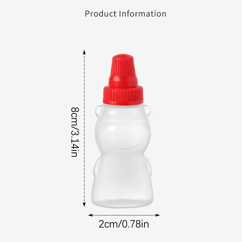 1/2/4Pcs Mini Sauce Box Squeeze Bottle Cartoon Cute Pattern Tomato Honey Condiment Container For Kids Lunch Box Accessories