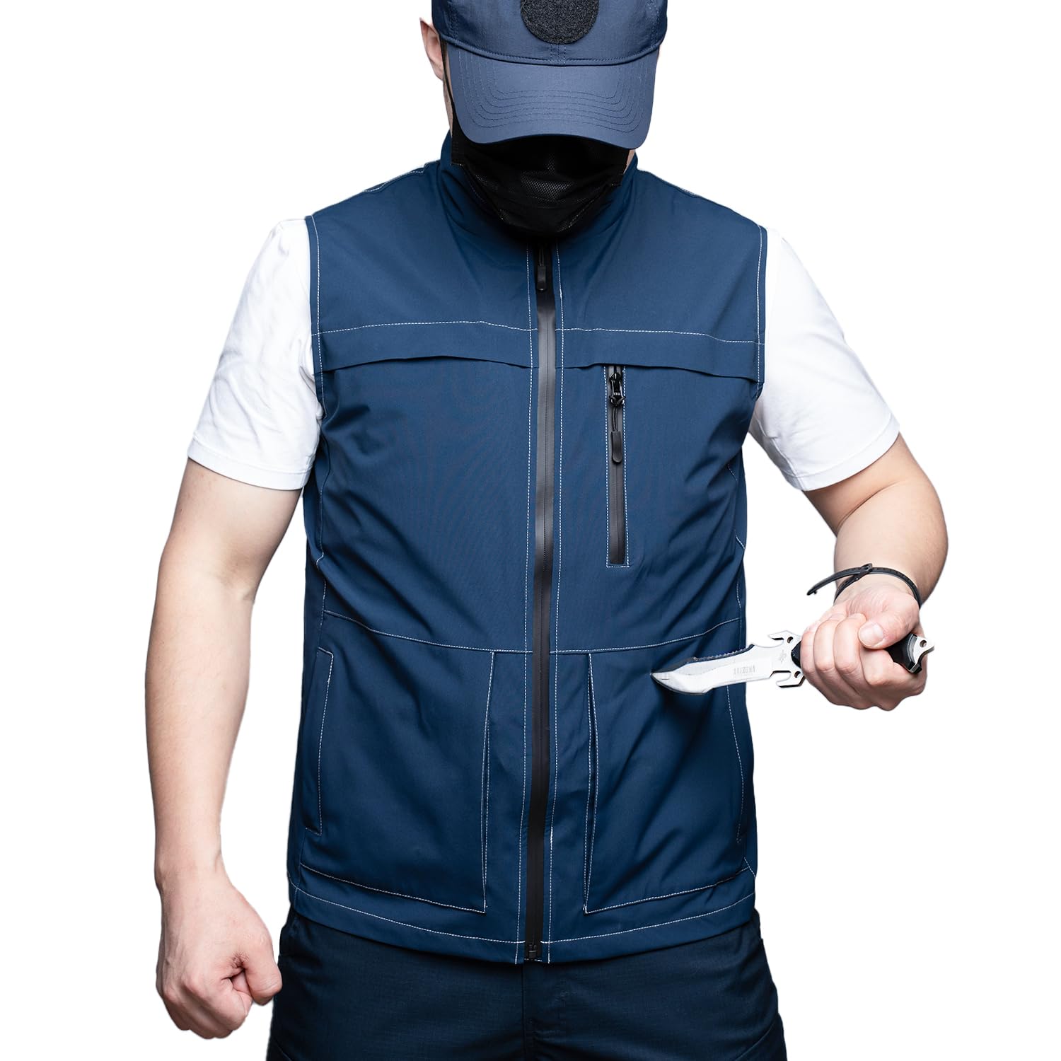 

stab tactical impact no flexible international outdoor everyday safety outdoor mountain climbing [Ryuga] Blade-proof clothing, protection, синій