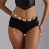 Metal Irregular Geometric Folds Waist Chain Premium Suit Waist Thin Chain Waist Belt