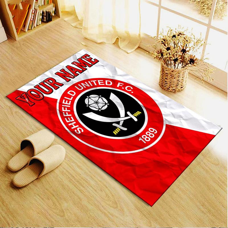 Custom Name Sheffield United FC Carpet Rug for Living Room Bedroom Home Sofa Decoration,Kids play Non-slip Floor Mat