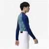 Mizuno Practice Graphic Undershirt Long Size Pastel Navy Undershirt, Fleece-Lined (Low Neck, Sleeve), M,