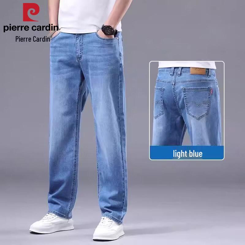 Pierre Cardin Men s Ice Silk Loose Straight Jeans 42