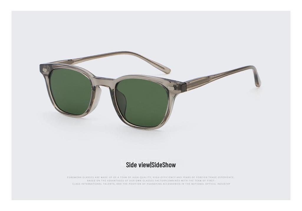 Retro Korean Style Propionate Sunglasses - Unisex Small Face Design with High-End Street Fashion Temple Insert 6241.
