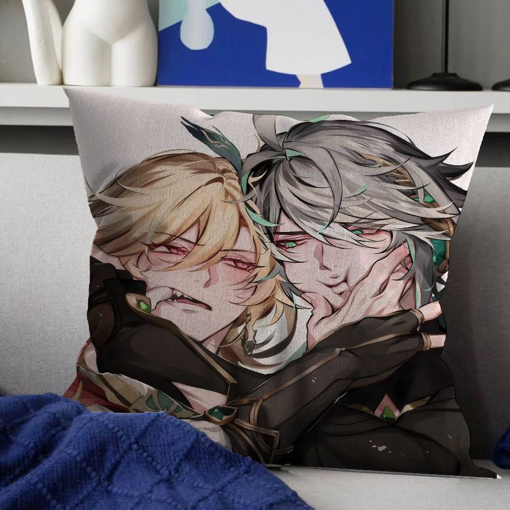 Genshin Impact Kaveh Alhaitham Cushion Cover Inches Farmhouse Decor Home Throw Pillow Covers for Couch Decorations