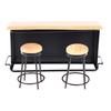 3Pieces Doll House Furniture Bar Counter with 2 Bar Stools and Bar Table for Craft Project Bar Scene Display Accessory