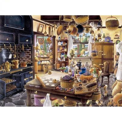 5D Diamantové malování Nové kuchyňské scenérie Sady Kulaté diamantové vyšívání Křížkový steh Krajina Kamínky Mozaika Zeď