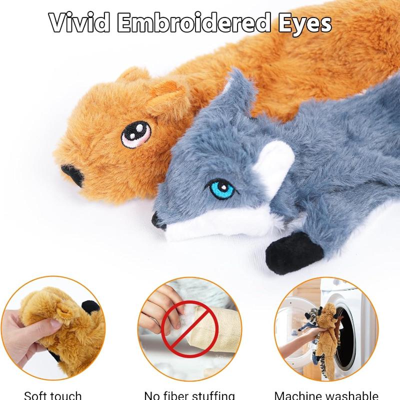 Giocattoli per Cani Senza Imbottitura, Confezione da 5 Giocattoli Cani Stridenti Indistruttibili, Morbido Giocattolo in Peluche per Cani Piccoli Medi Grandi