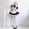Anime Maid Costume Set Anime Maid Apron Maid Dress, Maid Headpieces, and Maid Bowtie Halloween Cosplay Costume