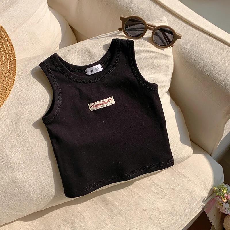 Mode Barn T-shirt Flickor Pojkar Väst Barn Sommarkläder Ärmlös