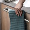 Self-Adhesive Towel Holder Stainless Steel Towel Rack Double Towel Rack Bathroom Perforated Towel Hanging Pole Bathroom Accessor