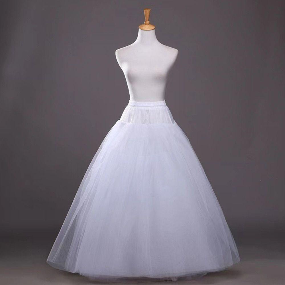 White Underskirt Crinoline No Hoop Crinoline Skirt Fashion Ball Gown Petticoats Wedding Dress