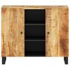 Sideboard with 2 Doors 90x33x75 Cm Solid Mango Wood