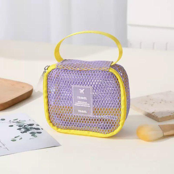 Dopamine Mesh Tofu: Multifunctional Travel Toiletry & Makeup Bag
