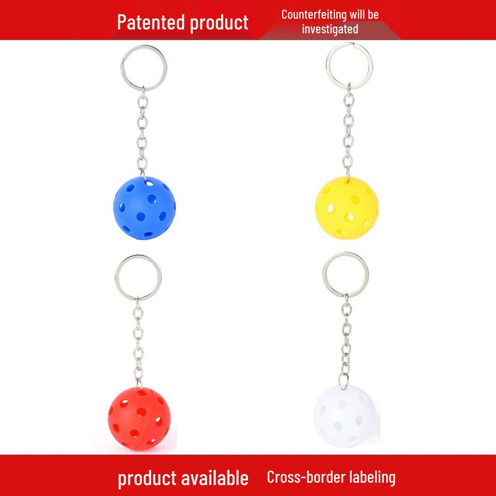 Mini Pickleball Keychain Pendant Sports Meeting Gift