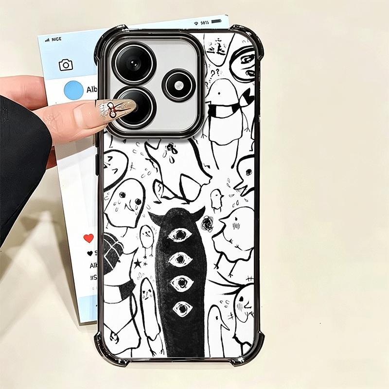 Oyasumi Punpun Anime Plating Phone Case For Xiaomi Poco X5 X6 X7 X8 Pro Max F8 Ultra F7 M8 M7 M5S Redmi 15C 15 14C 13C 13 X3 12C