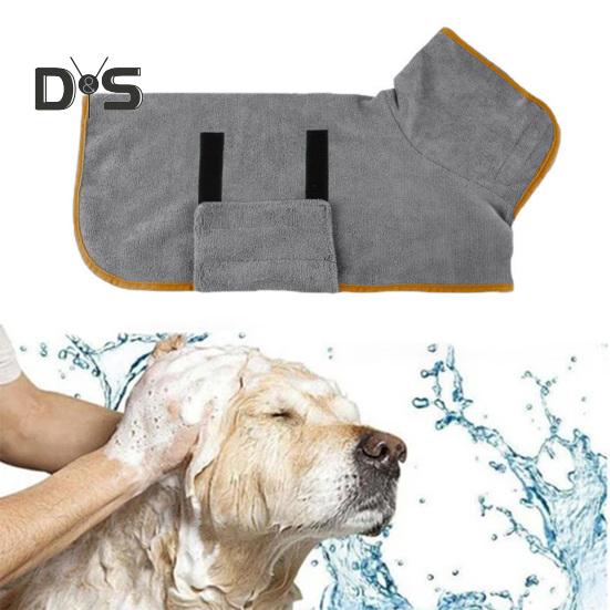 Πετσέτα μπουρνούζι σκύλου Microfiber Σούπερ απορροφητική πετσέτα στεγνώματος ρυθμιζόμενη στερέωση μέσης Πετσέτα μπάνιου σκύλου στο πλυντήριο για μικρά μεσαία μεγάλα κατοικίδια