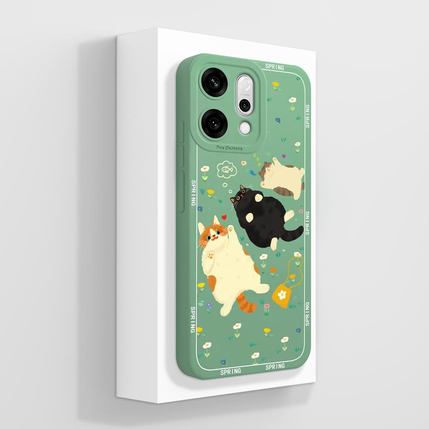 Case For Oppo Reno14 13 12 11 10 2 Pro 2Z 13F Phone Cover Cute Astronaut Pattern Soft Slim Liquid Silicone Dustproof Protective Shell For Oppo Housing