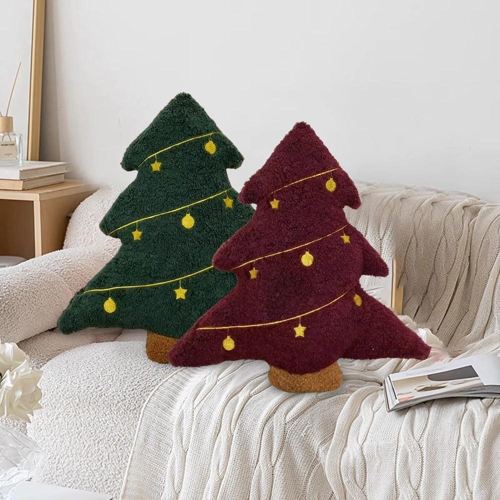 Soft Christmas Tree Pillow 40cm Festive Decor Pillow New Plush Cushion Christmas