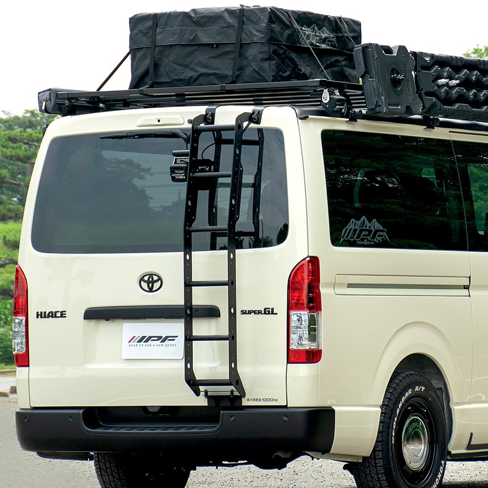 IPF EXP Rear Ladder EXL-03 Toyota Hiace One-Piece Lightweight Aluminum No Assembly Required Japan Designed Vehicle Inspection Compliant