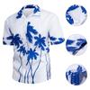 Camicia da Uomo Motivo Banana Monopetto Estiva Hawaiana con Bottoni per Festa
