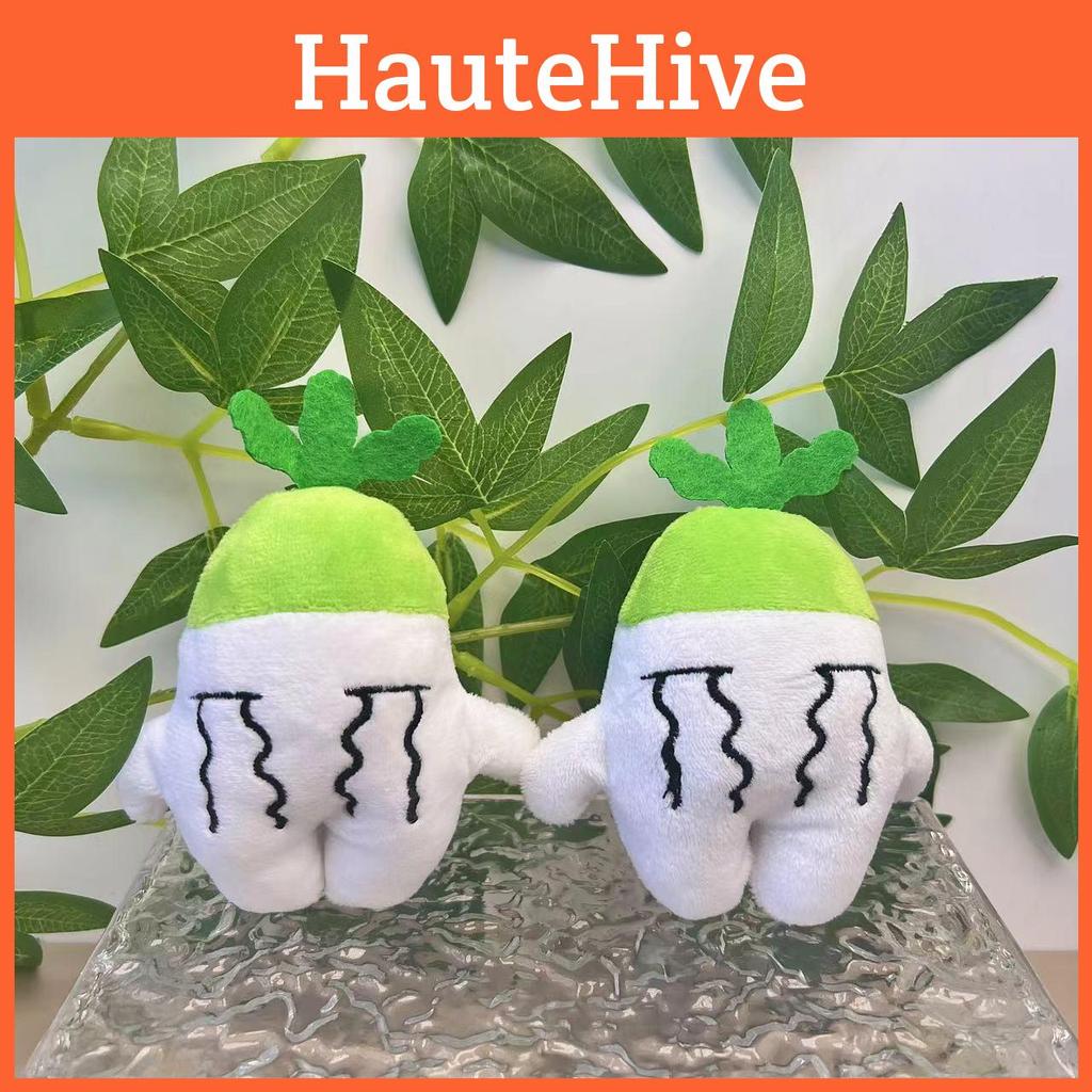 Whimsical Carrot Crying Keychain Plush Doll With Luxurious Gold Design Keyring