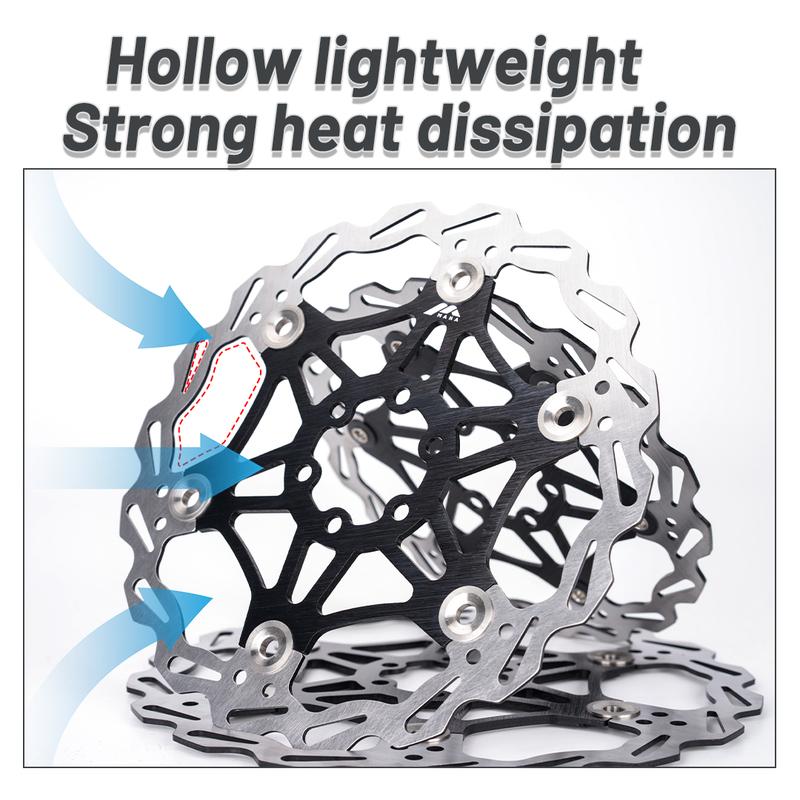 MANA 6 Bolt  Bicycle Float Disc Brake 160/180/203MM Steel Brake Edge for Heat Dissipation + Aluminum Alloy Inner Frame MTB Parts