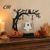 Window Display Ornaments Funny Halloween Desktop Swing Decor, Spooky Home Decor for Living Room Holiday Party Table Centerpieces Tabletop, Gothic Fall