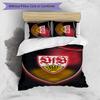Set Lenzuola Stampato Calcio VfB Stuttgart 3 Pezzi, Comodo Set Copripiumino per Camera da Letto Amico della Pelle